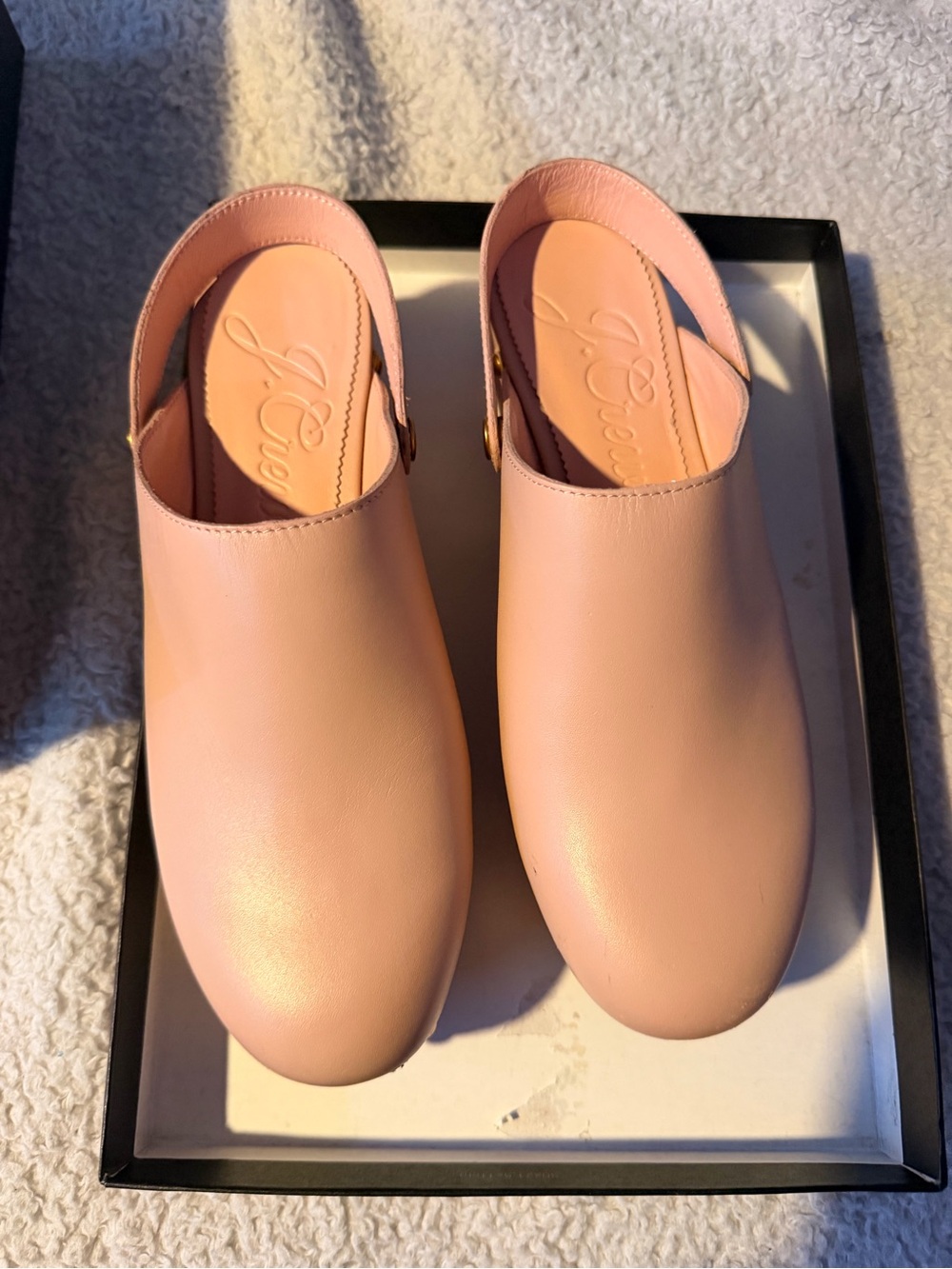J. Crew Blush Pink Leather Slingback Mules